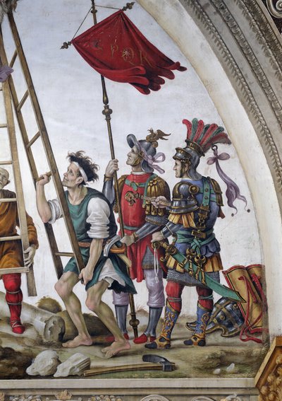 Martyrdom of St. Philip, south wall of Strozzi Chapel (detail) by Filippino Lippi
